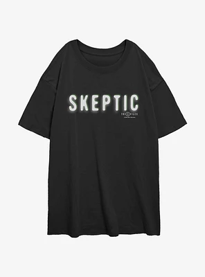 X-Files Skeptic Womens Oversized T-Shirt