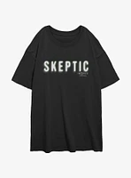 X-Files Skeptic Womens Oversized T-Shirt