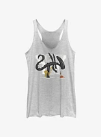 Alien Feeding Cat Womens Tank Top