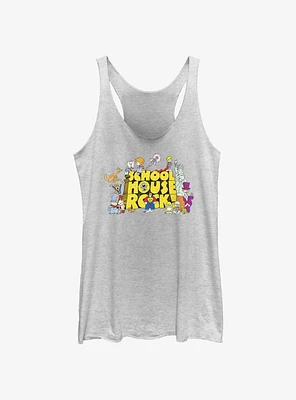 Schoolhouse Rock Title Group Logo Womens Tank Top