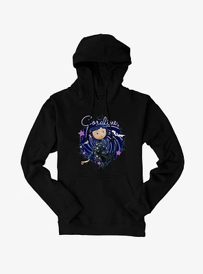 Coraline The Cat Swirl And Stars Hoodie