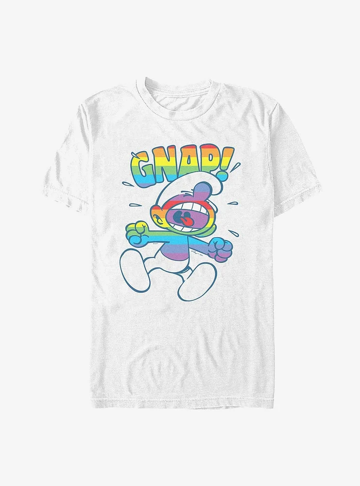 The Smurfs Gnap Smurf Rainbow T-Shirt