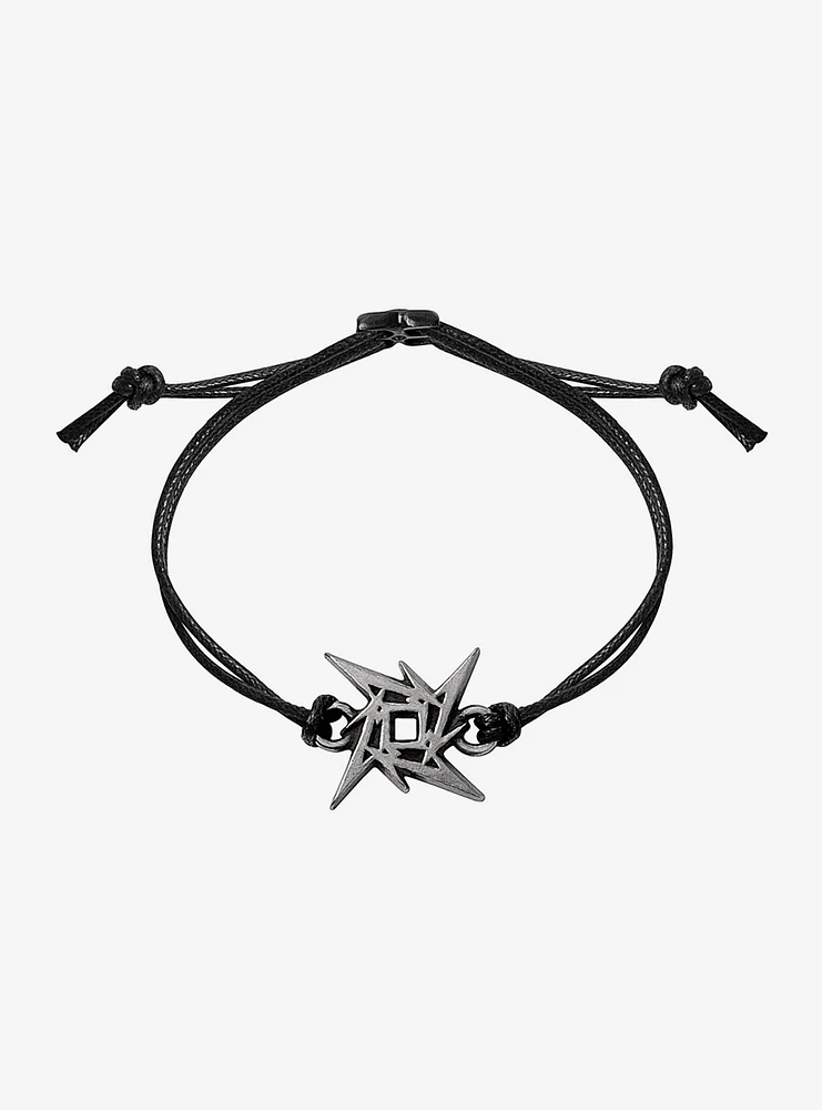 Alchemy of England Metallica: Ninja Star Waxed Cord Logo Wriststrap