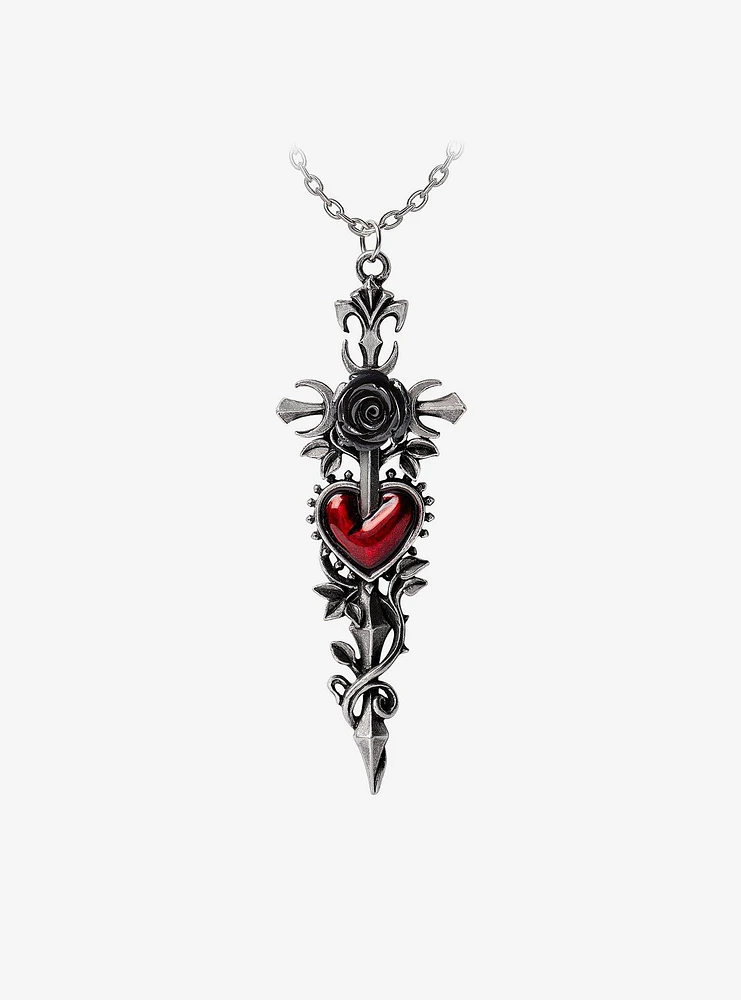 Alchemy of England Cross of the Dark Kiss Necklace