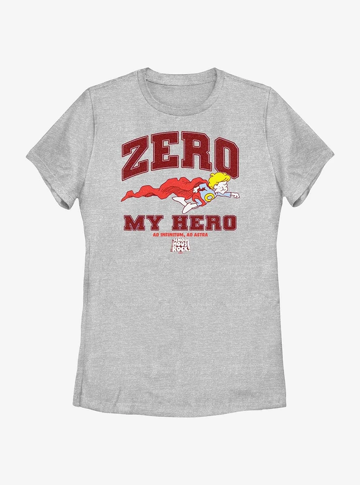 Schoolhouse Rock Collegiate Zero Hero Womens T-Shirt