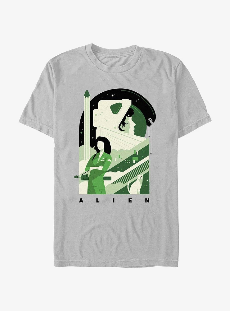 Alien Green Poster T-Shirt