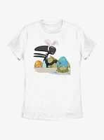 Alien Painting Easter Eggs Womens T-Shirt