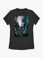 Alien Xenomorph Fase Close Up Womens T-Shirt