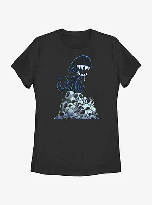 Alien Xenomorph Skull Mountain Womens T-Shirt