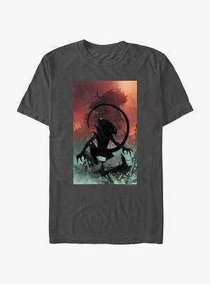 Alien Xenomorph And Ruined Ship T-Shirt