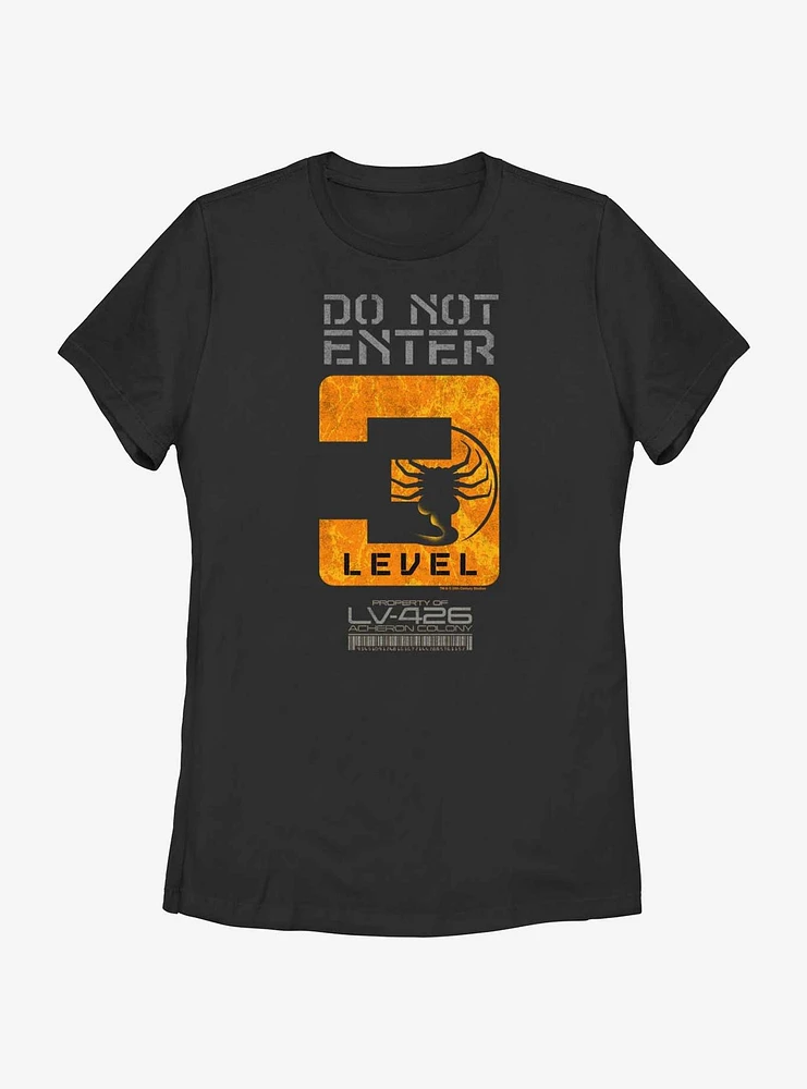 Alien Do Not Enter Level Womens T-Shirt