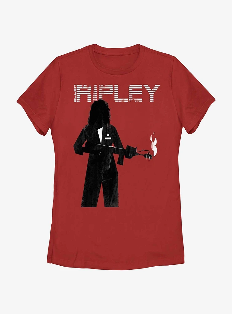 Alien Ripley Flamethrower Womens T-Shirt