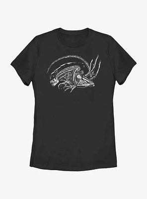 Alien Silhouette Xenomorph Womens T-Shirt