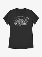 Alien Silhouette Xenomorph Womens T-Shirt