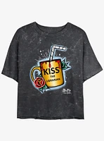 Buffy The Vampire Slayer Kiss Librarian Mineral Wash Womens Crop T-Shirt