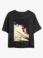 Edward Scissorhands Movie Poster Mineral Wash Womens Crop T-Shirt