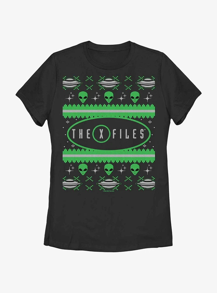 X-Files Ugly Sweater Womens T-Shirt