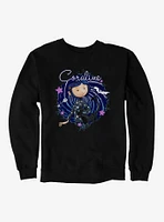 Coraline The Cat Swirl And Stars Sweatshirt