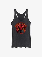 Marvel Red Hulk Smirk Womens Tank Top