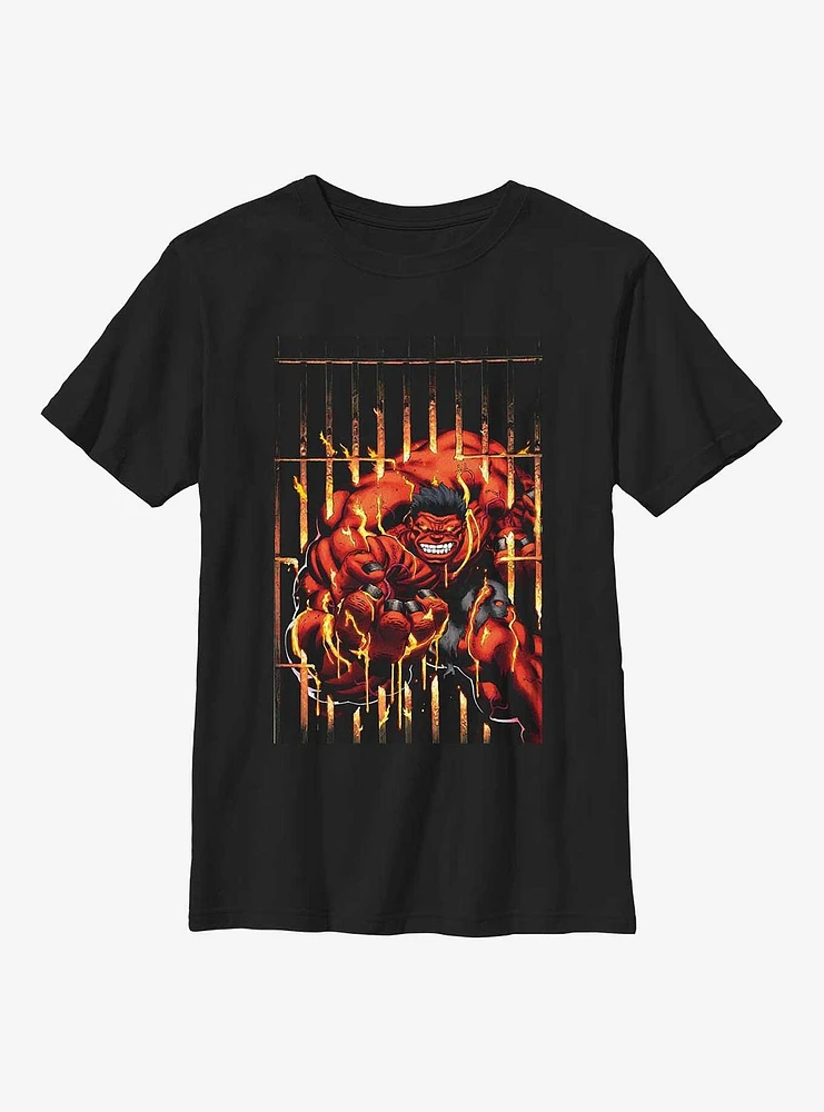 Marvel Red Hulk Cage Youth T-Shirt