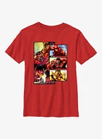 Marvel Red Hulk Panels Youth T-Shirt