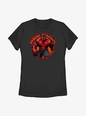 Marvel Red Hulk Smirk Womens T-Shirt