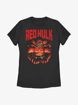 Marvel Red Hulk Mad Womens T-Shirt