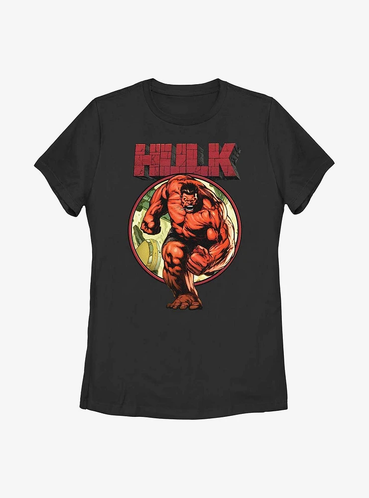 Marvel Red Hulk Raging Womens T-Shirt