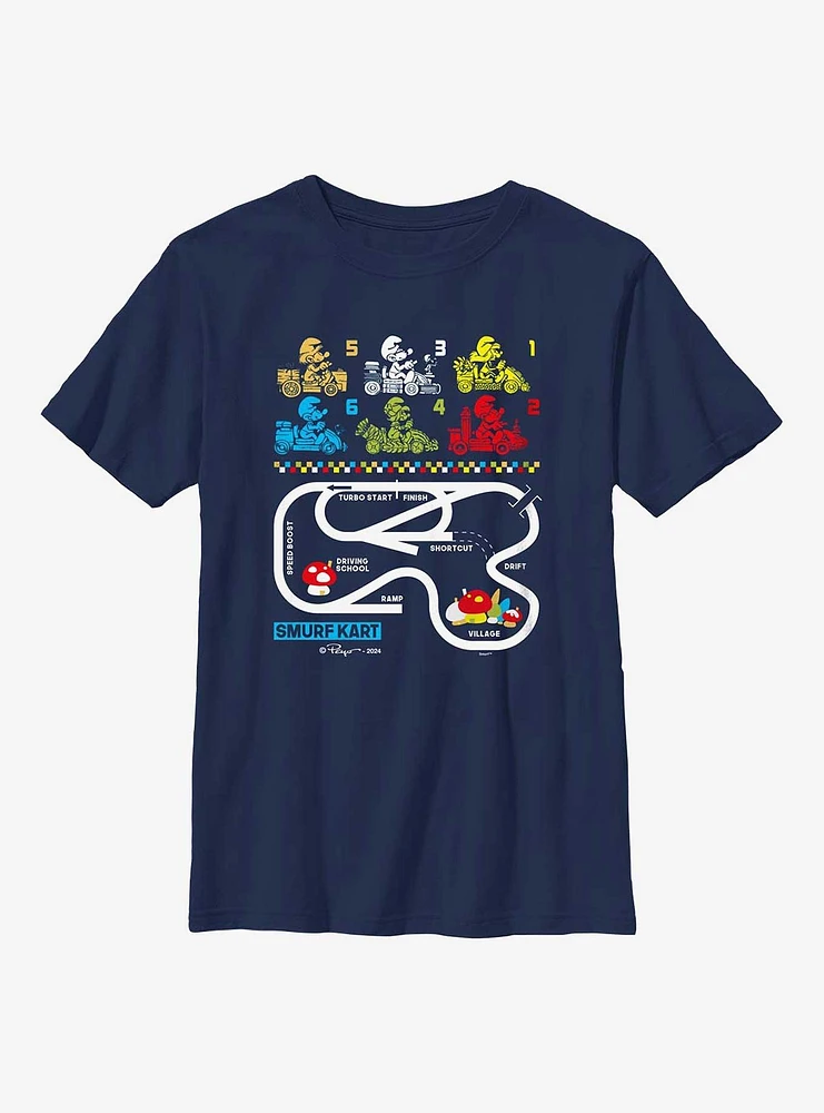 The Smurfs Car Players Multicolor Youth T-Shirt