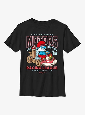 The Smurfs Motors Vintage Racing Youth T-Shirt