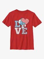 The Smurfs Love Smurf Youth T-Shirt