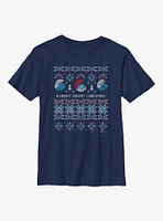 The Smurfs Ugly Sweater Smurfy Christmas Youth T-Shirt