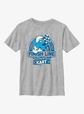 The Smurfs Finish Line Stamp  Youth T-Shirt