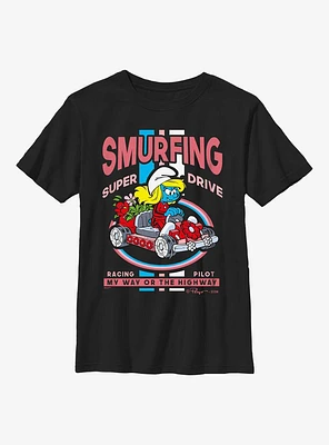 The Smurfs Super Driver Pilot Youth T-Shirt