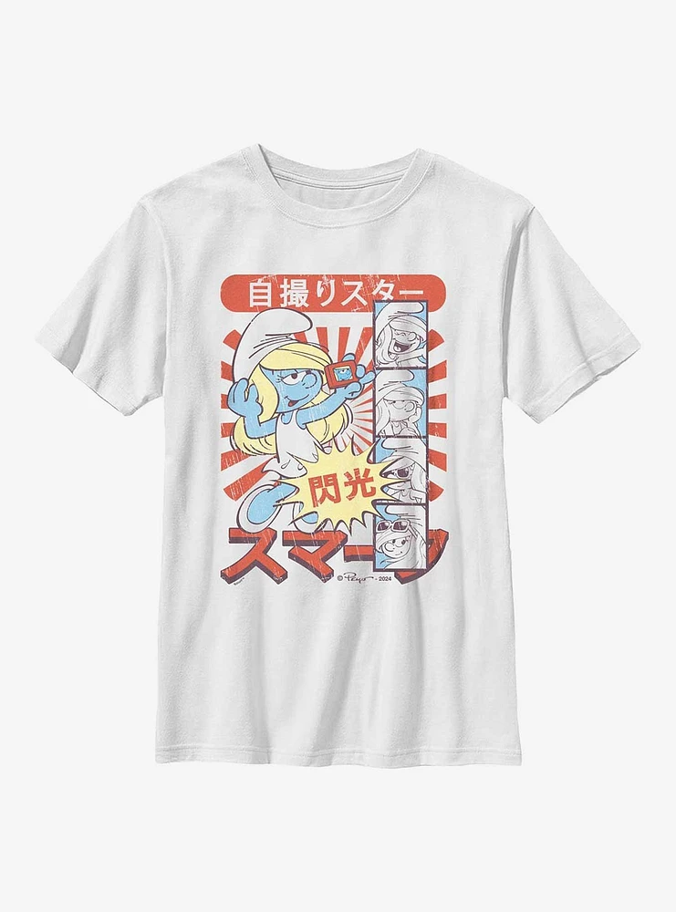 The Smurfs Smurf Manga Selfie Youth T-Shirt