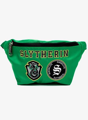 Harry Potter Slytherin Patches Embroidered Green Canvas Fanny Pack