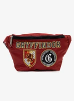 Harry Potter Gryffindor Patches Embroidered Burgundy Canvas Fanny Pack