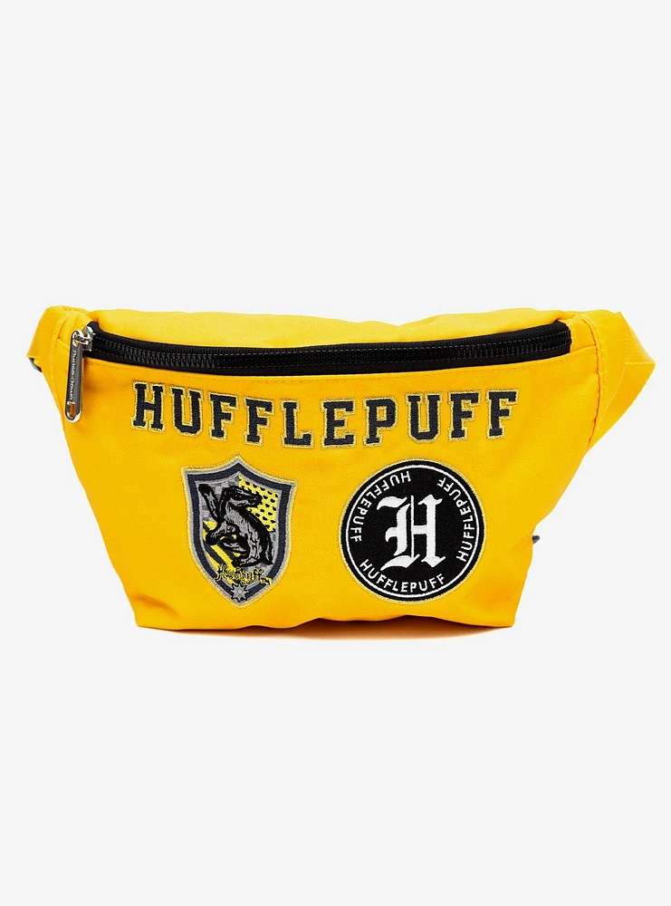 Harry Potter Hufflepuff Patches Embroidered Yellow Canvas Fanny Pack