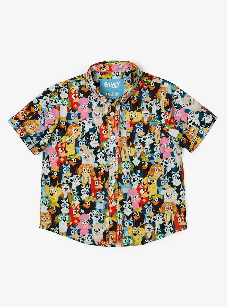 RSVLTS x Bluey "Primary Pals" Toddler Button-Up Shirt