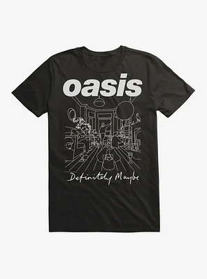 Oasis Definitely Maybe Line Drawing T-Shirt