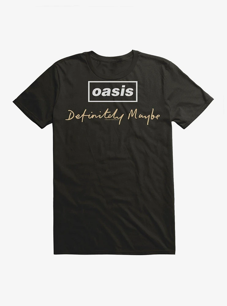 Oasis Definitely Maybe Script Logo T-Shirt