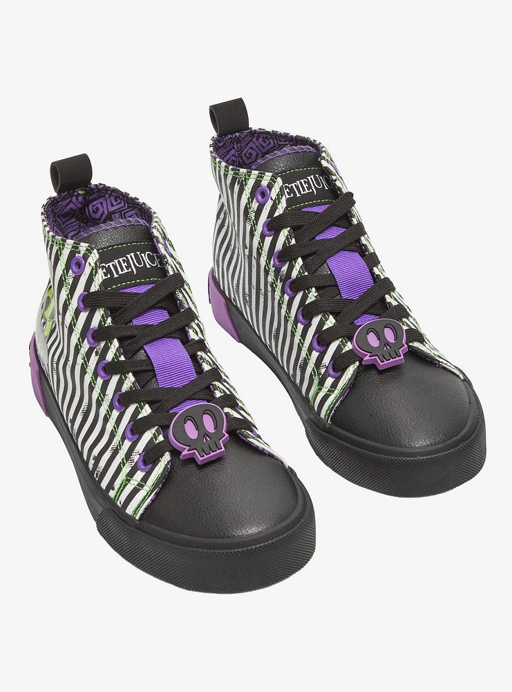 Beetlejuice Stripe Hi-Top Sneakers