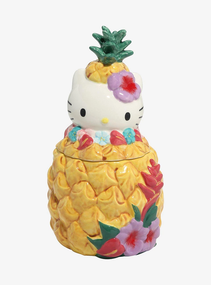 Sanrio Hello Kitty Pineapple Floral Cookie Jar