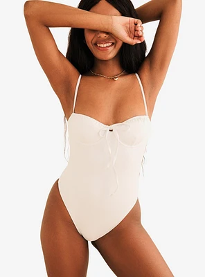 Dippin' Daisy's Forever Cheeky Swim One Piece White