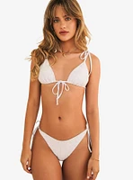 Dippin' Daisy's Ellie Tie Front Triangle Swim Top White