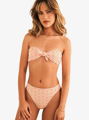 Dippin' Daisy's Bunny Knotted Bandeau Swim Top Bubblegum