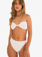 Dippin' Daisy's Bunny Knotted Bandeau Swim Top White