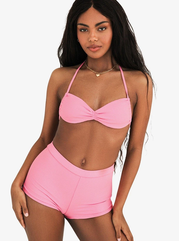 Dippin' Daisy's Farrah Elastic Cover-Up Short Bubblegum Waffle