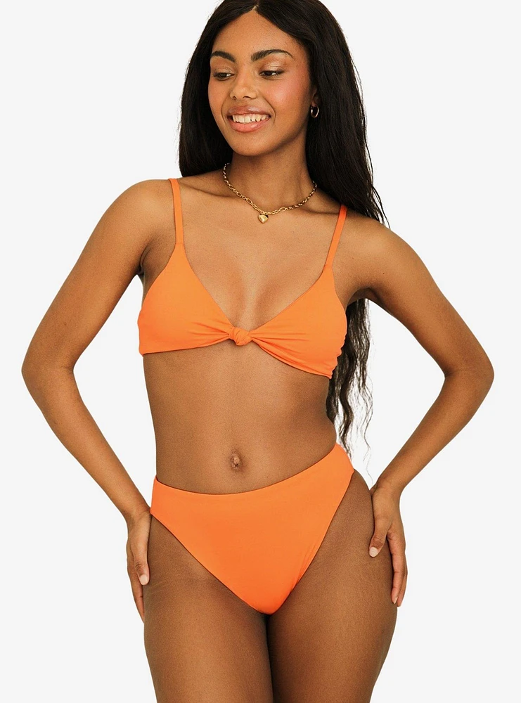 Dippin' Daisy's Zen Knotted Triangle Swim Top Blood Orange