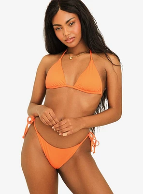 Dippin' Daisy's Palm Tie Back Triangle Swim Top Blood Orange